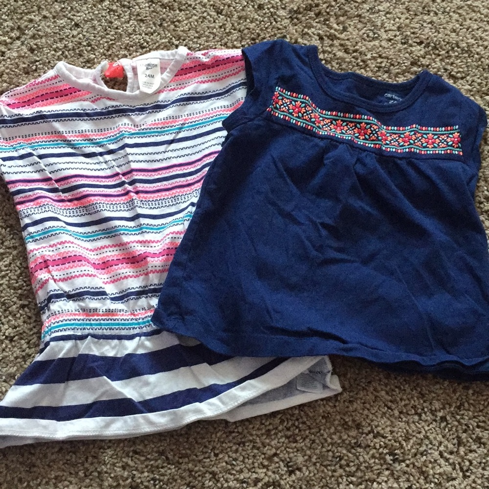 Carters and OshKosh shirts.